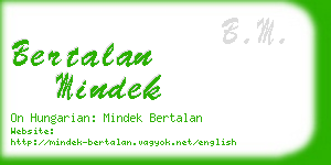 bertalan mindek business card